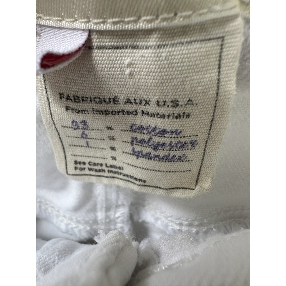 L'Agence Kendra Cropped Flare Jeans High Rise White Frayed Hem Denim Size 27 - Picture 7 of 16